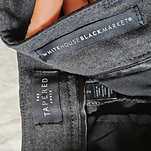 White House Black Market The Tapered Ankle Pants Gray Size 2 - Picture 16 of 17